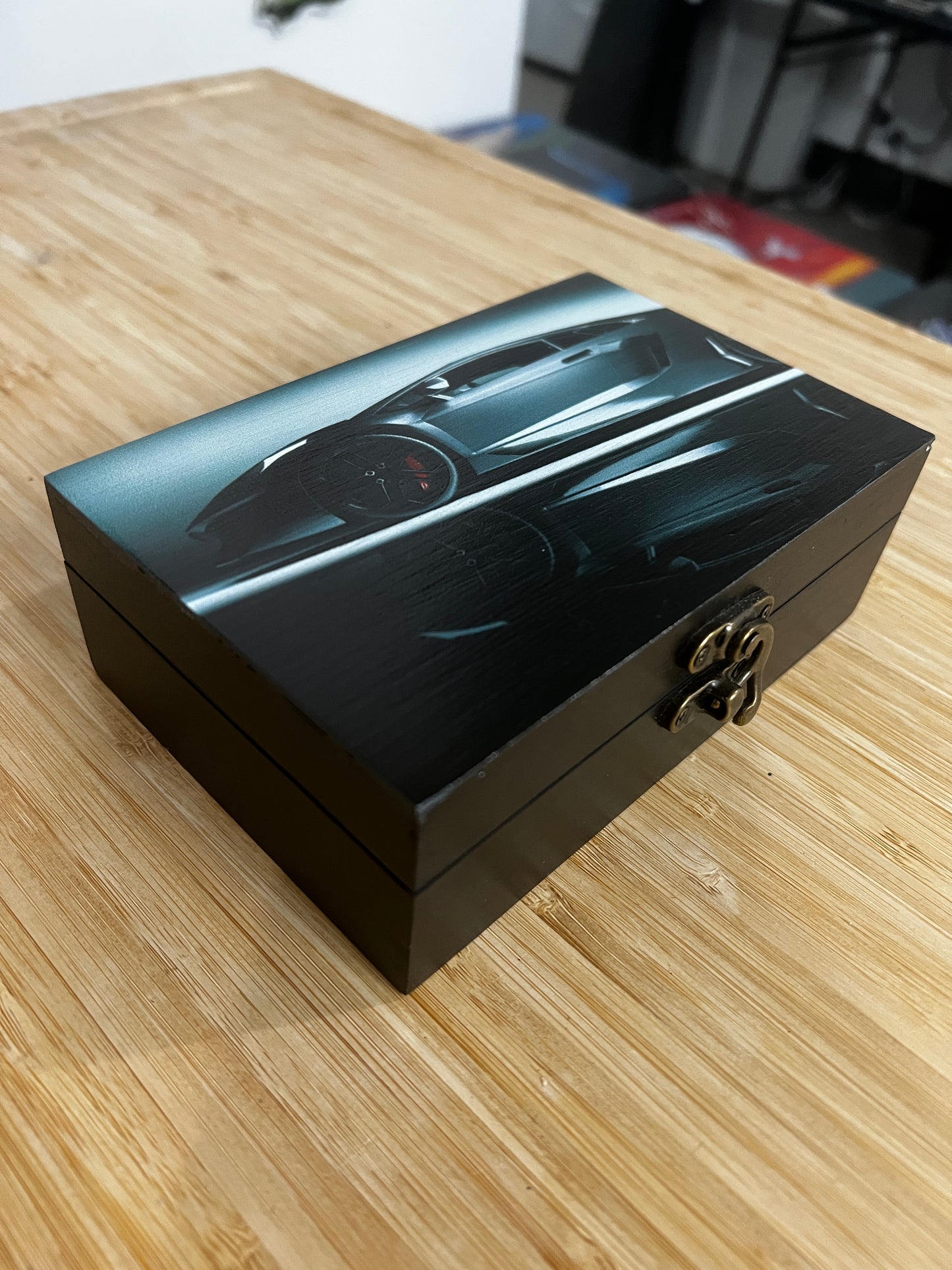 Custom Memory Box- B&W Car & Reflection