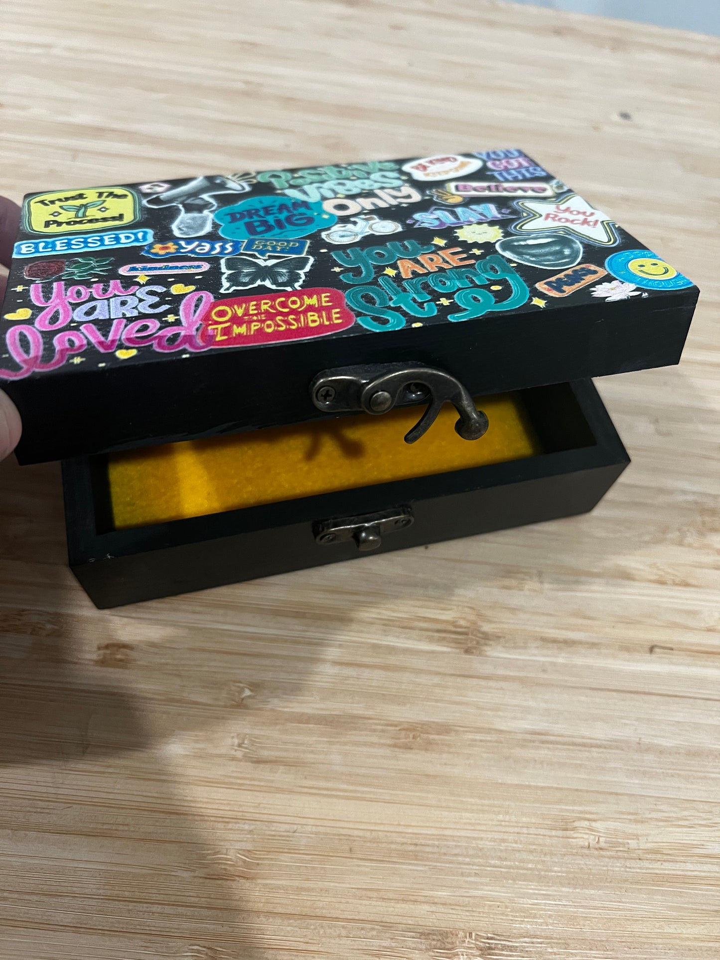 Custom Memory Box- Positive Vibes