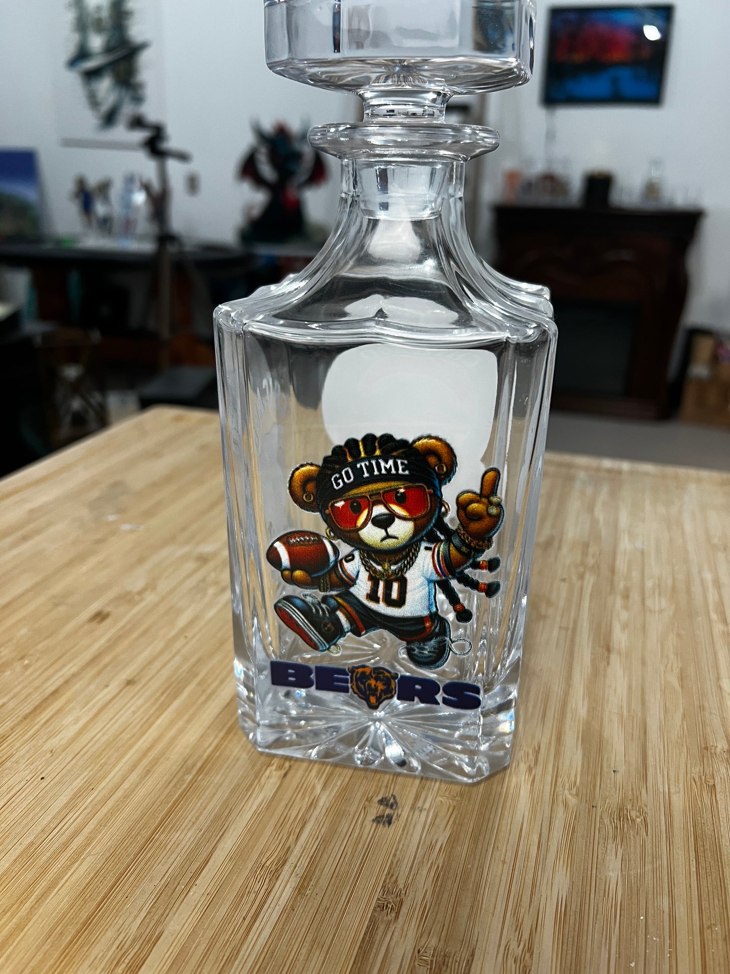 Glass Decanter Set- Chicago Bears