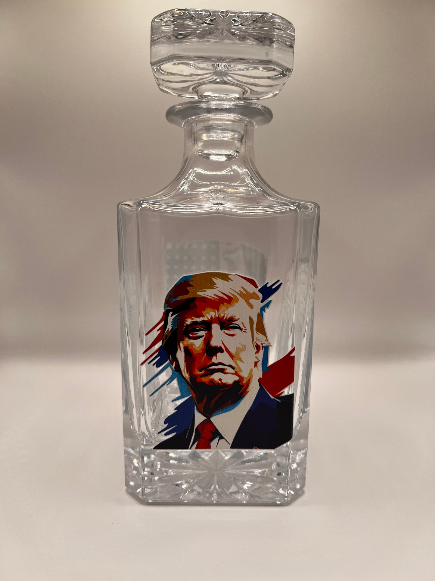 Glass Decanter Set- Donald Trump