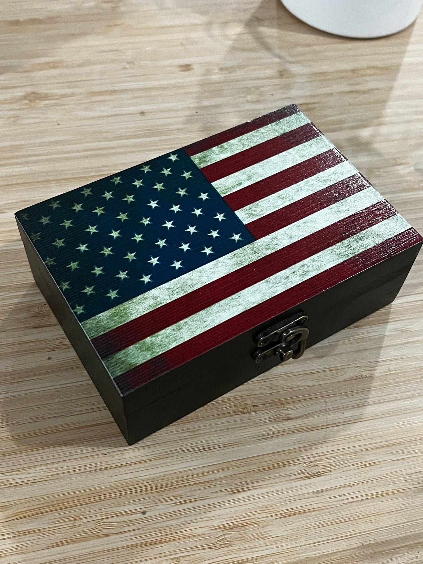 Custom Memory Box- Rustic American Flag