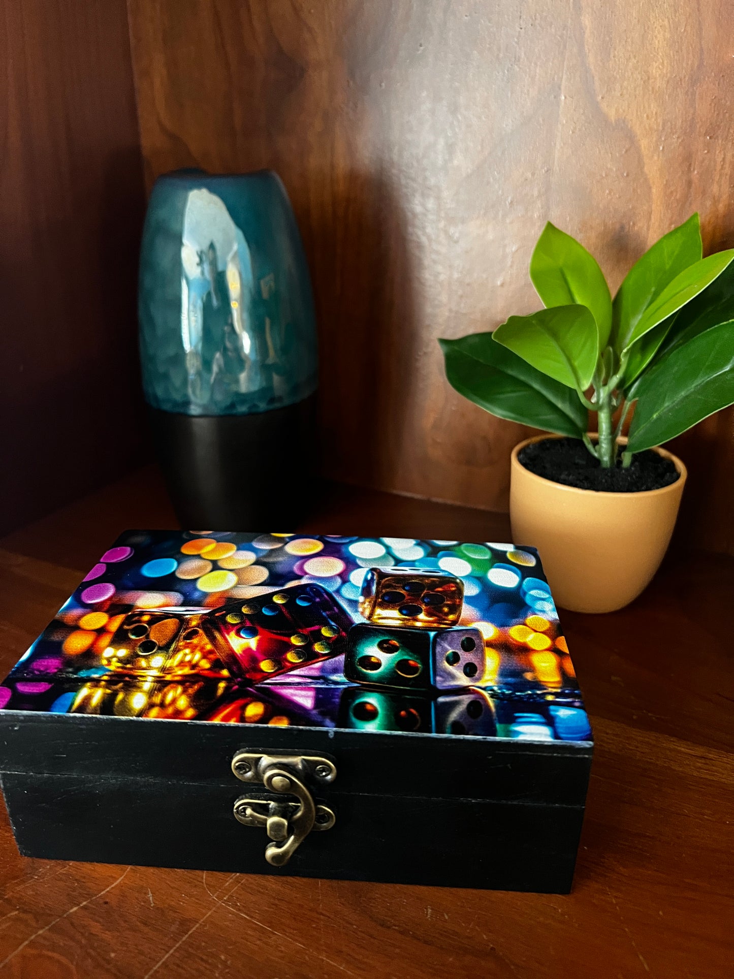 Custom Memory Box- Neon Dice