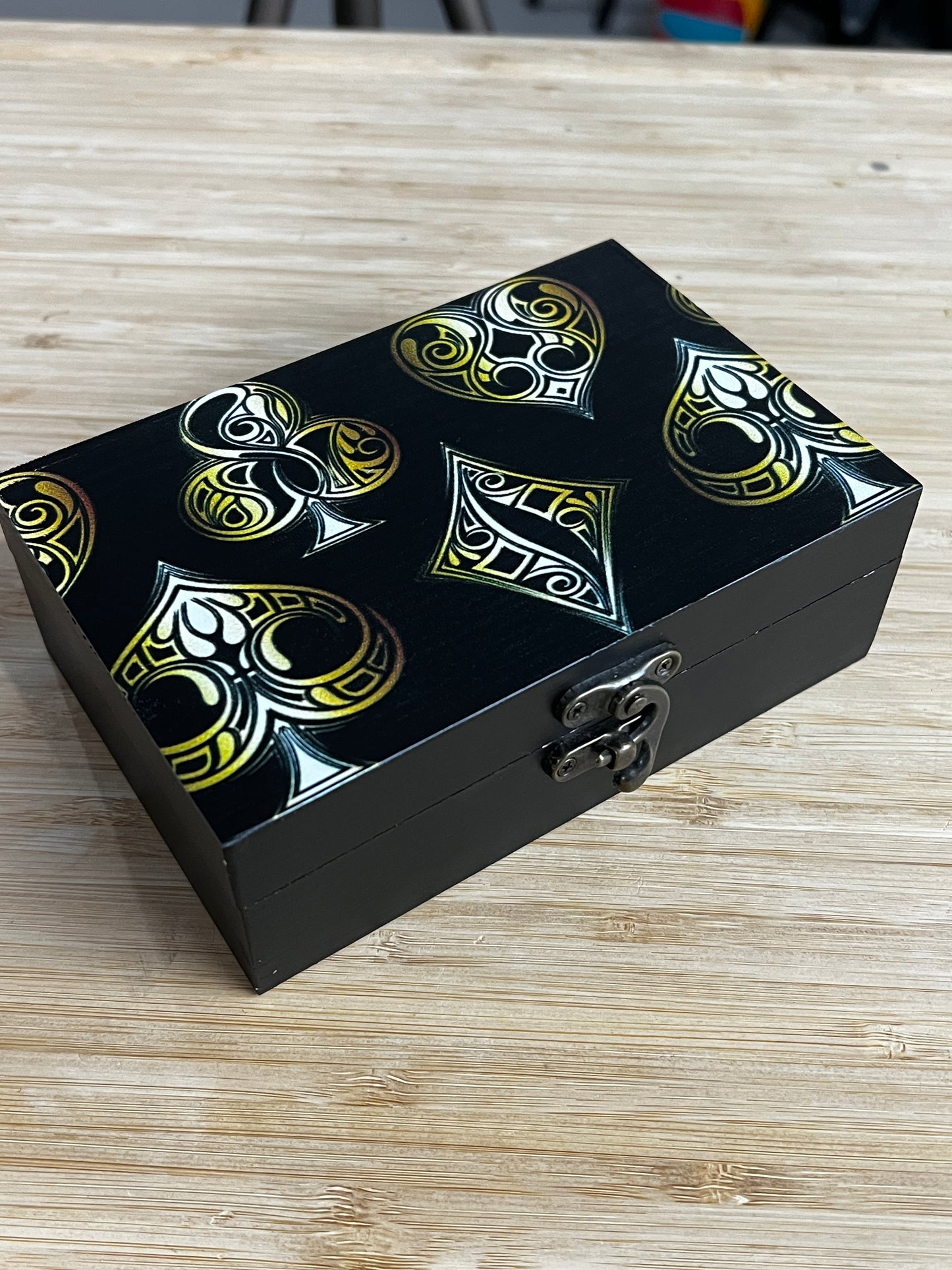 Custom Memory Box- Golden Suits