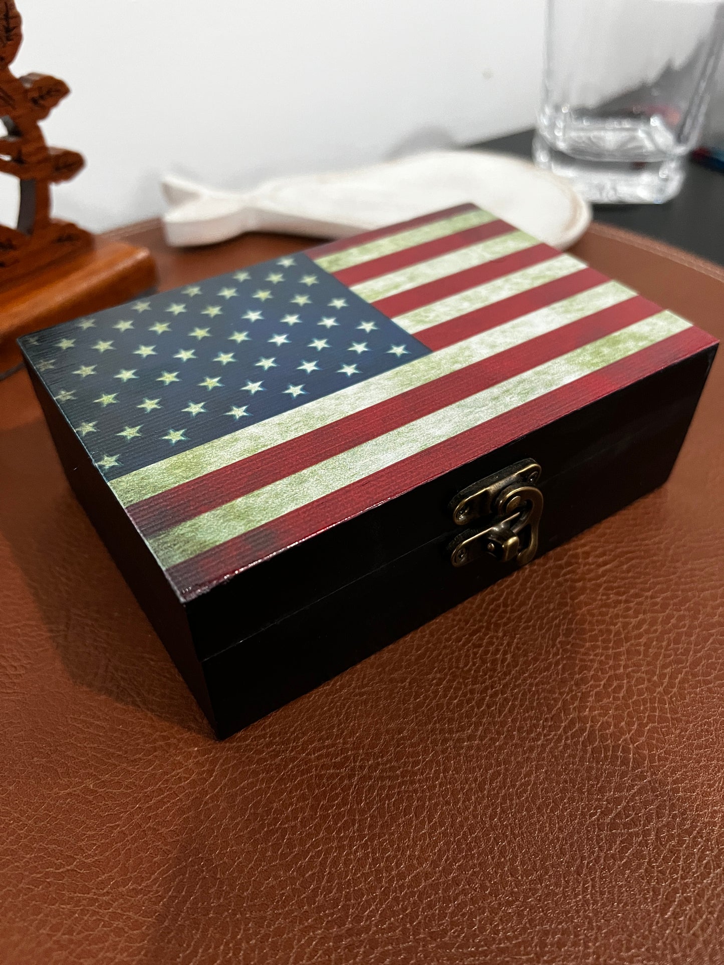 Custom Memory Box- Rustic American Flag