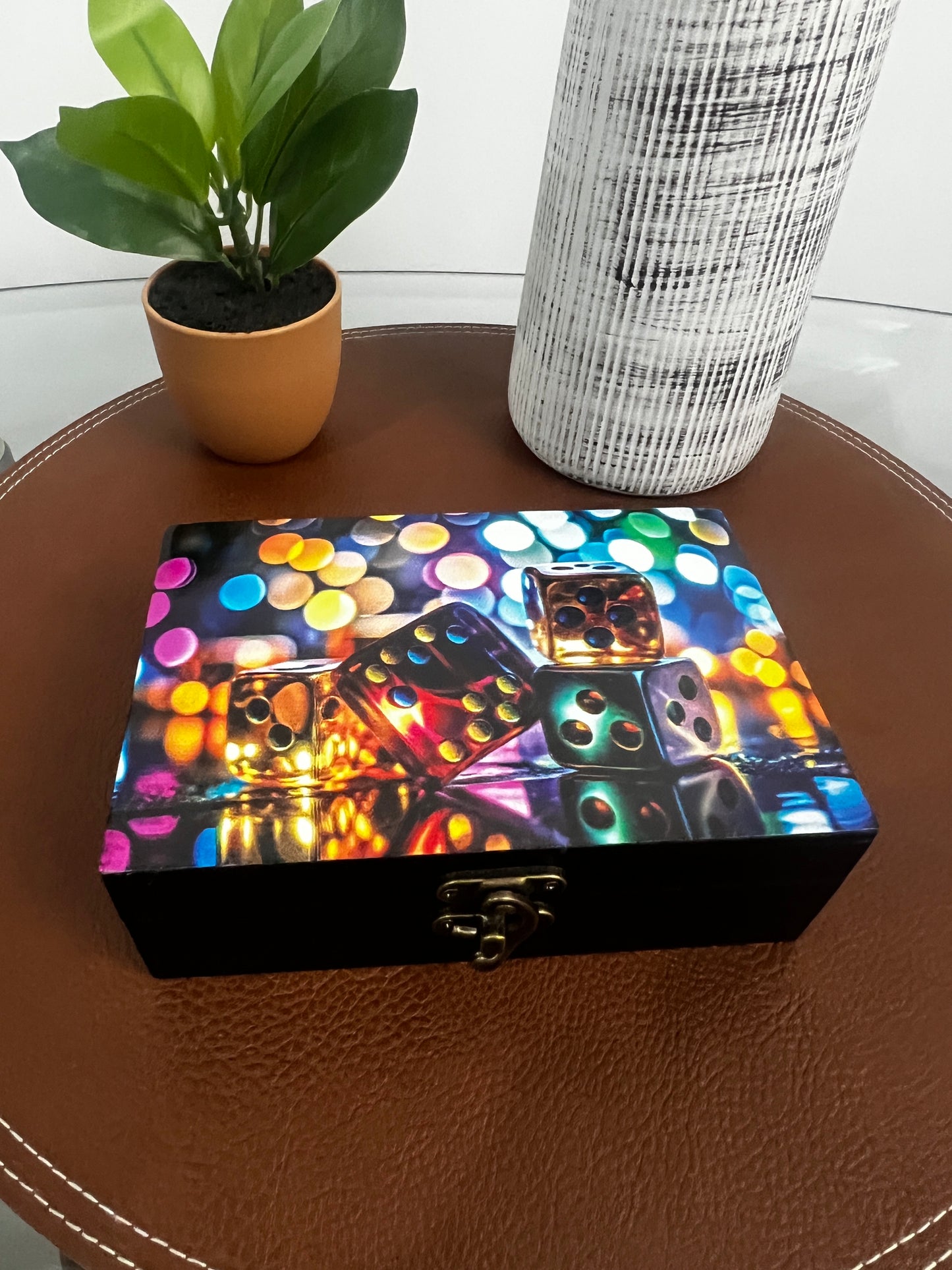 Custom Memory Box- Neon Dice