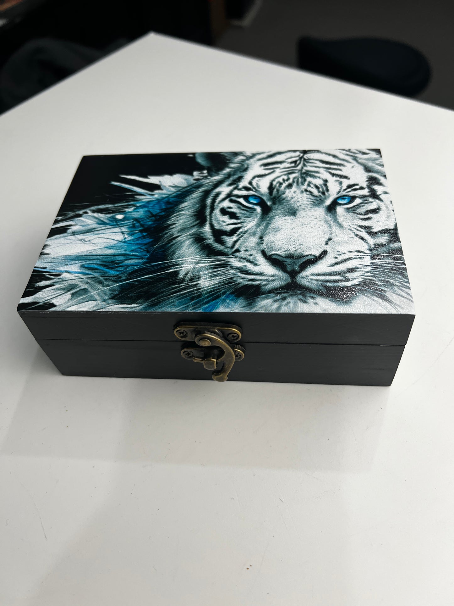 Custom Memory Box- White Tiger