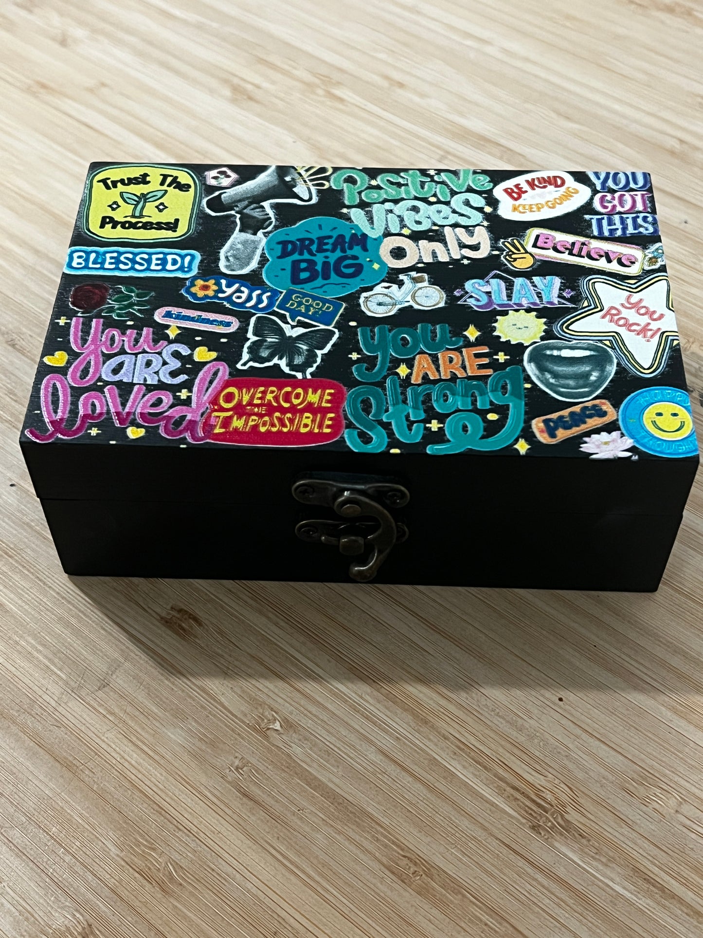 Custom Memory Box- Positive Vibes