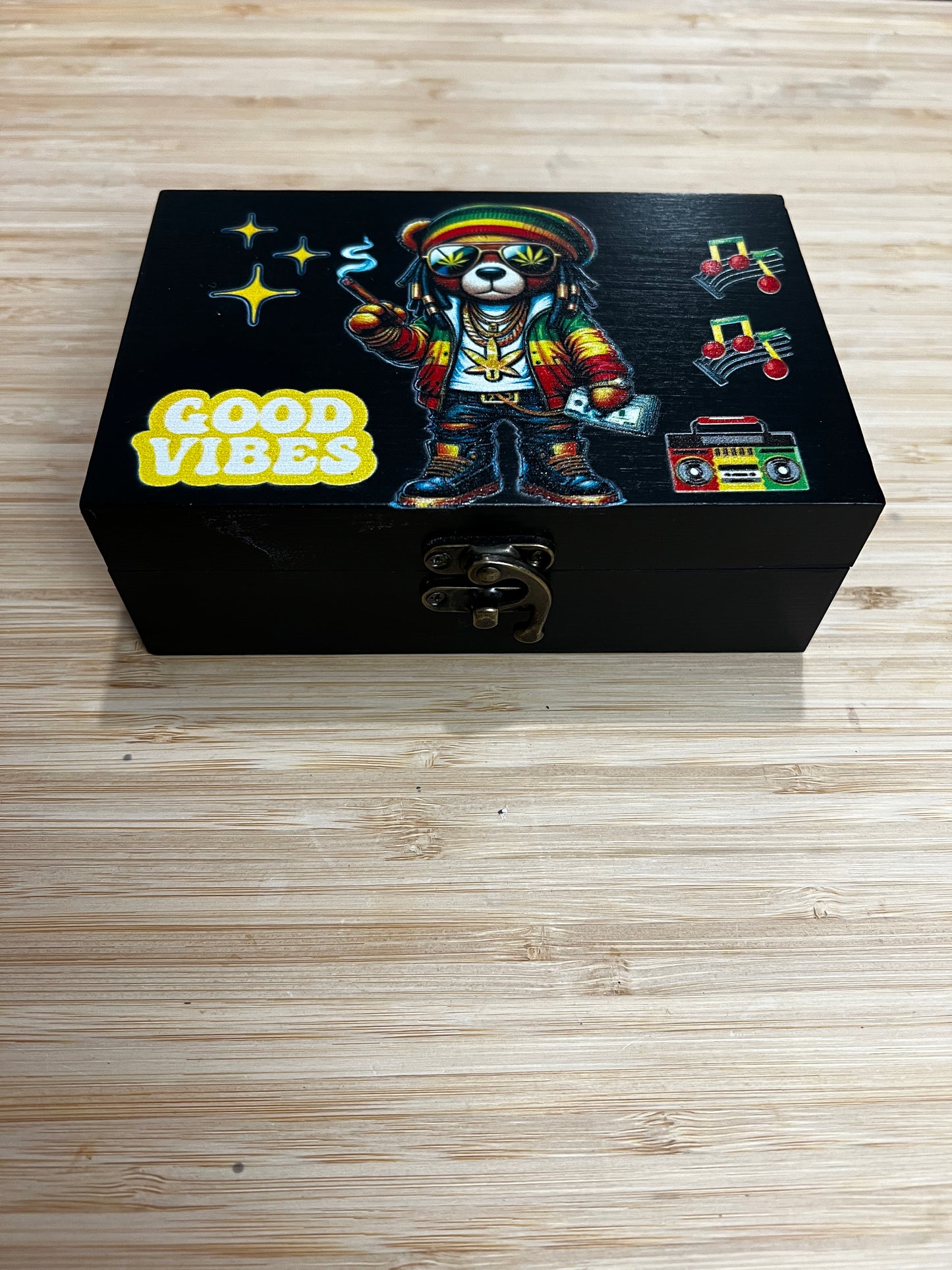 Custom Memory Box- The Good Vibes Bear