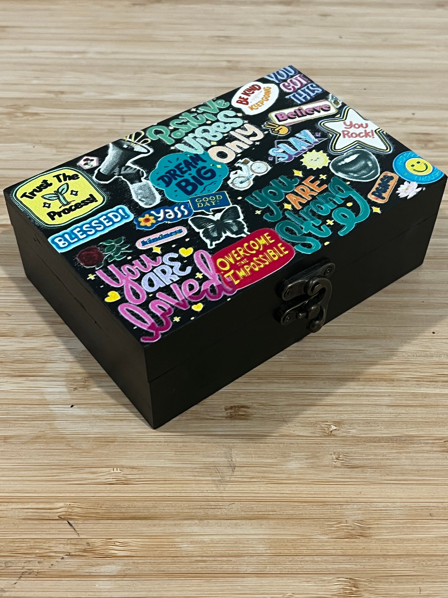 Custom Memory Box- Positive Vibes