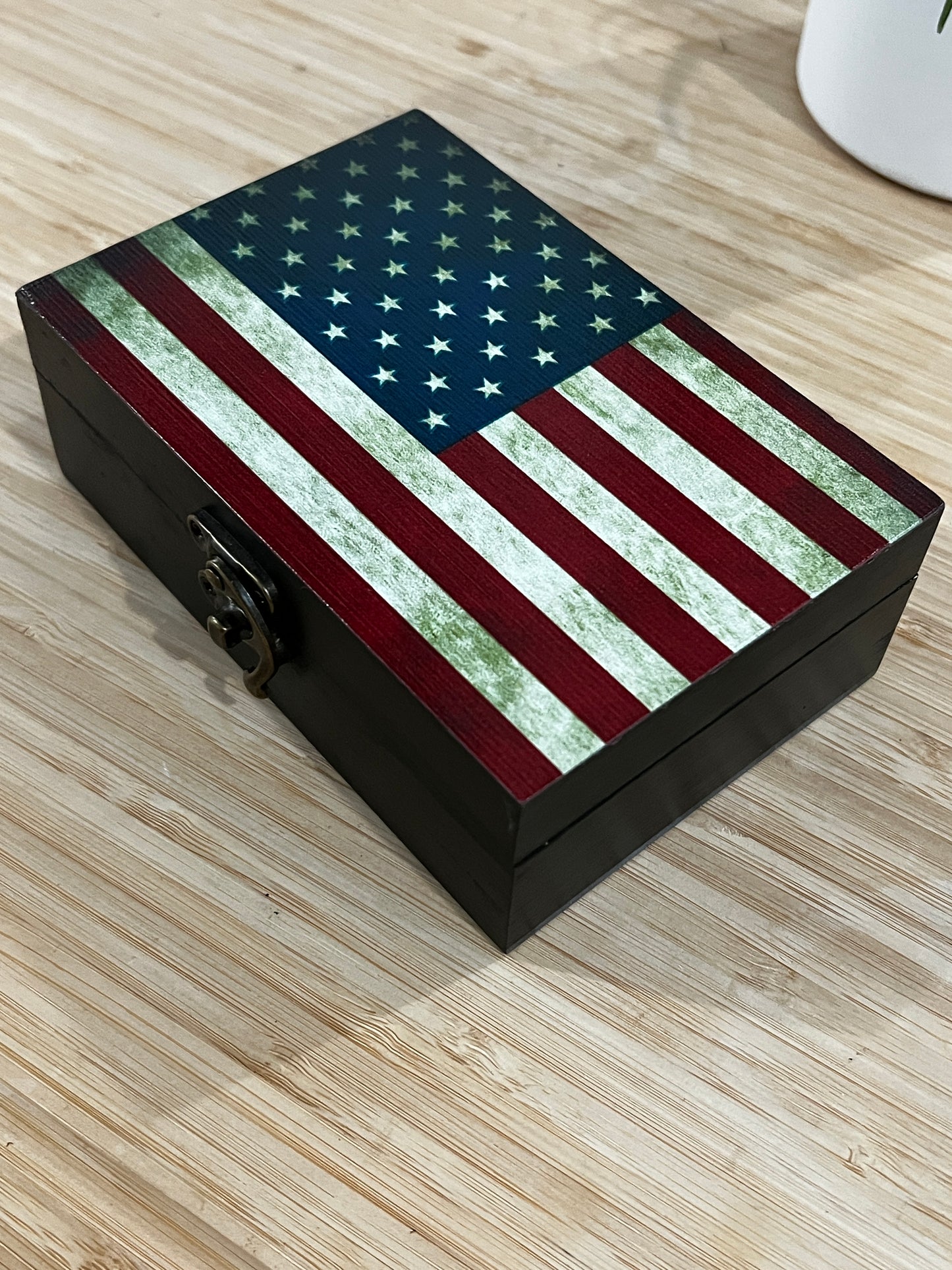 Custom Memory Box- Rustic American Flag