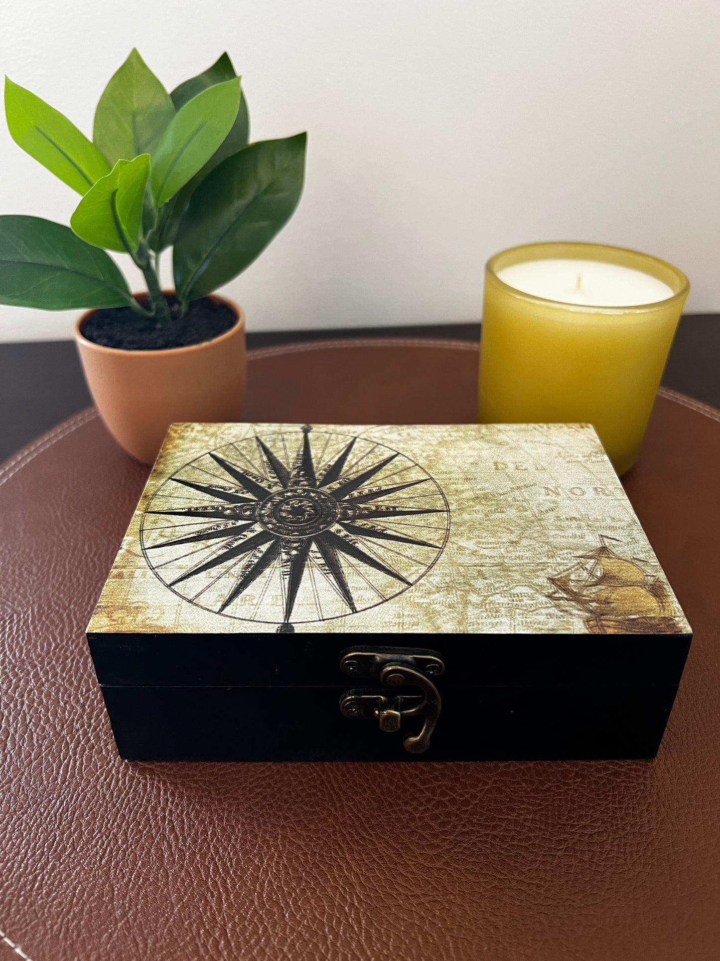 Custom Memory Box- Vintage Compass