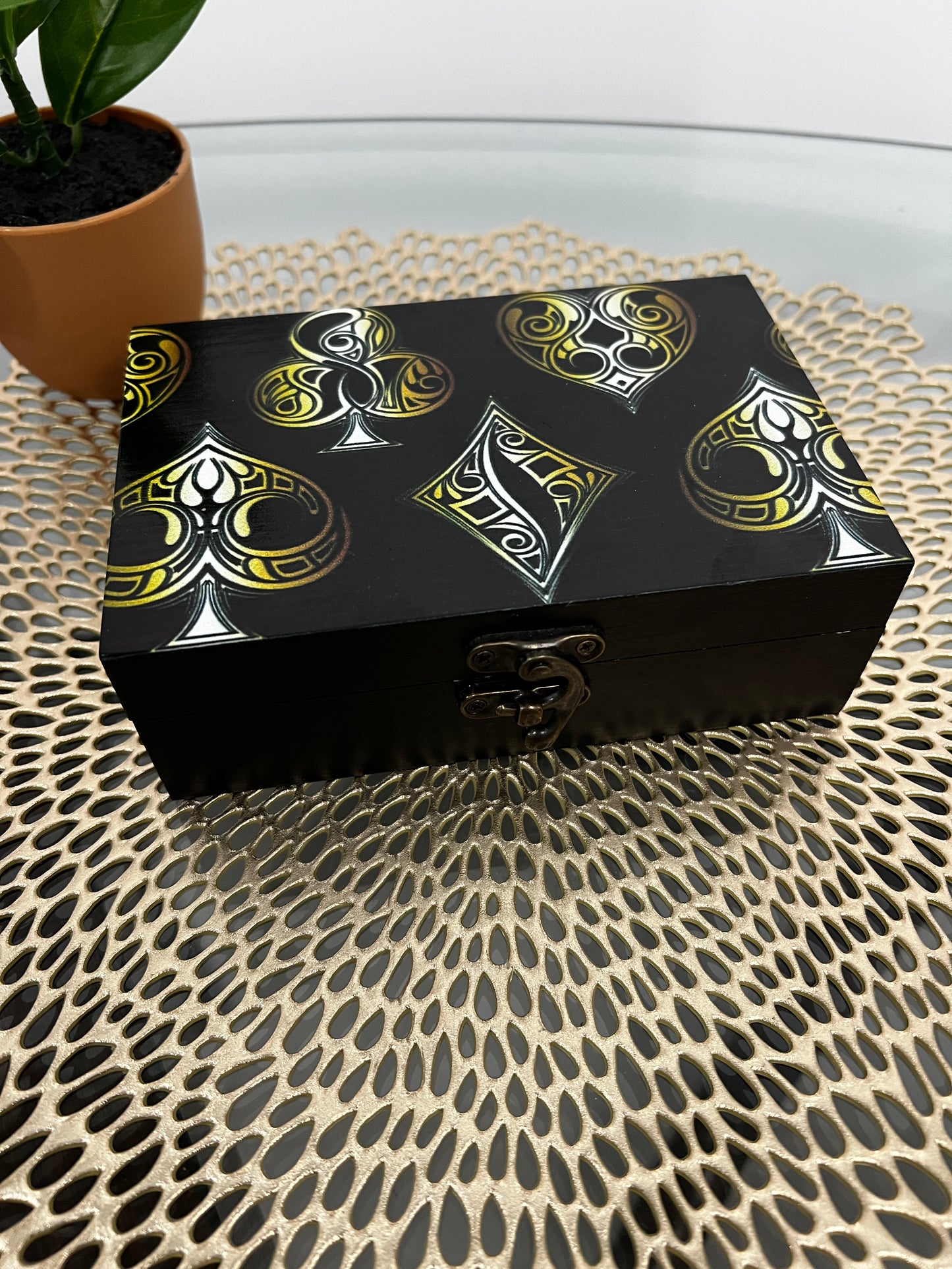 Custom Memory Box- Golden Suits