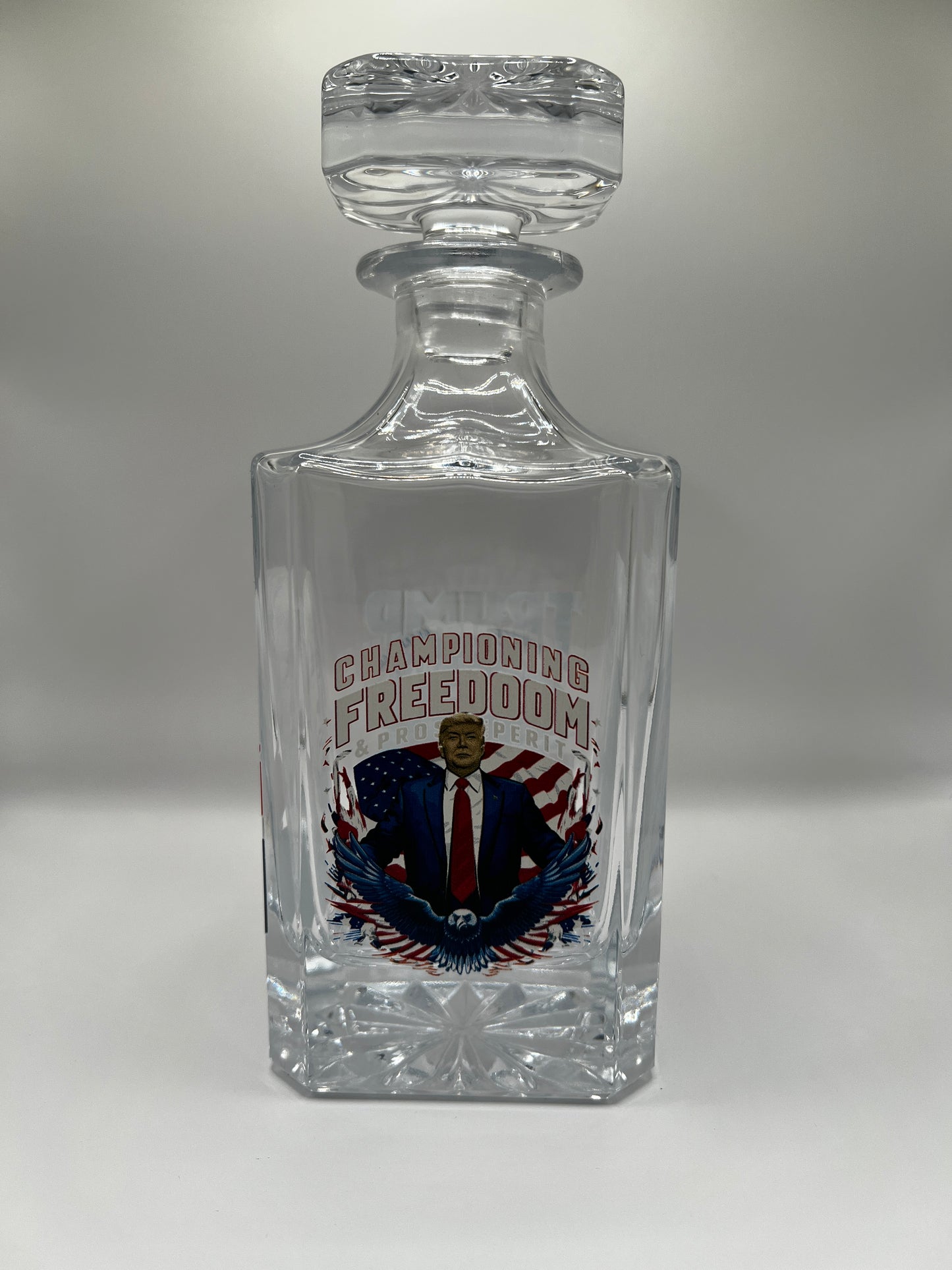 Glass Decanter Set- Donald Trump