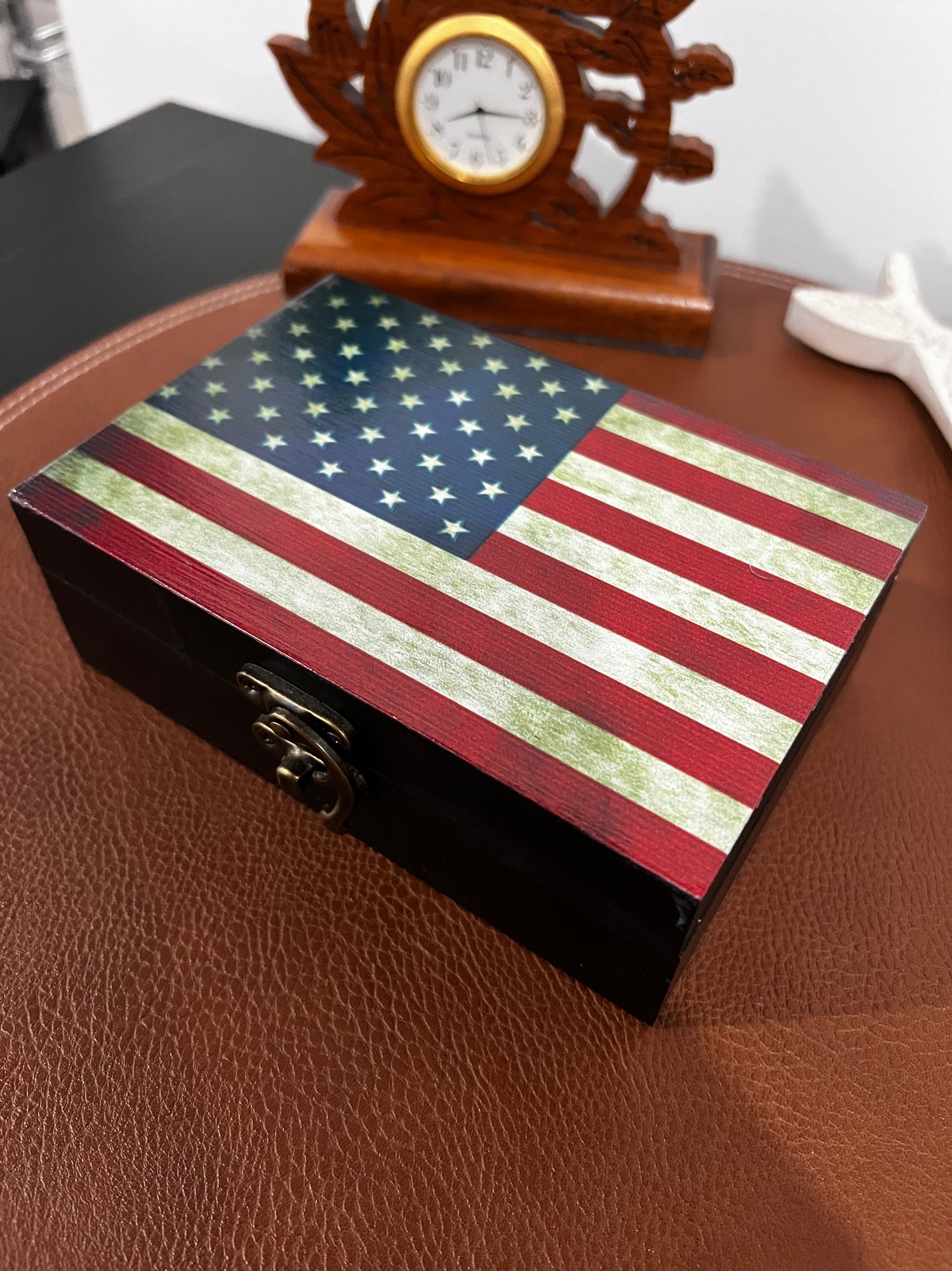 Custom Memory Box- Rustic American Flag