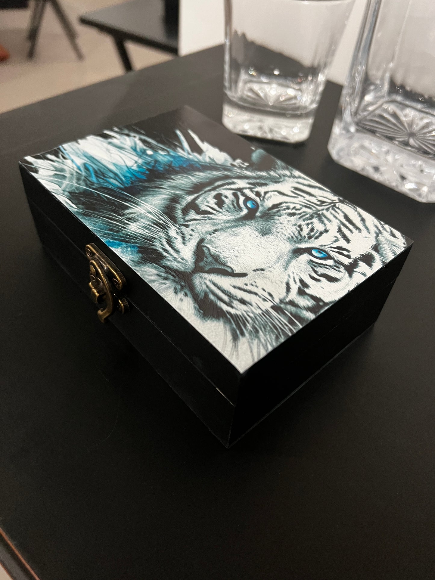 Custom Memory Box- White Tiger