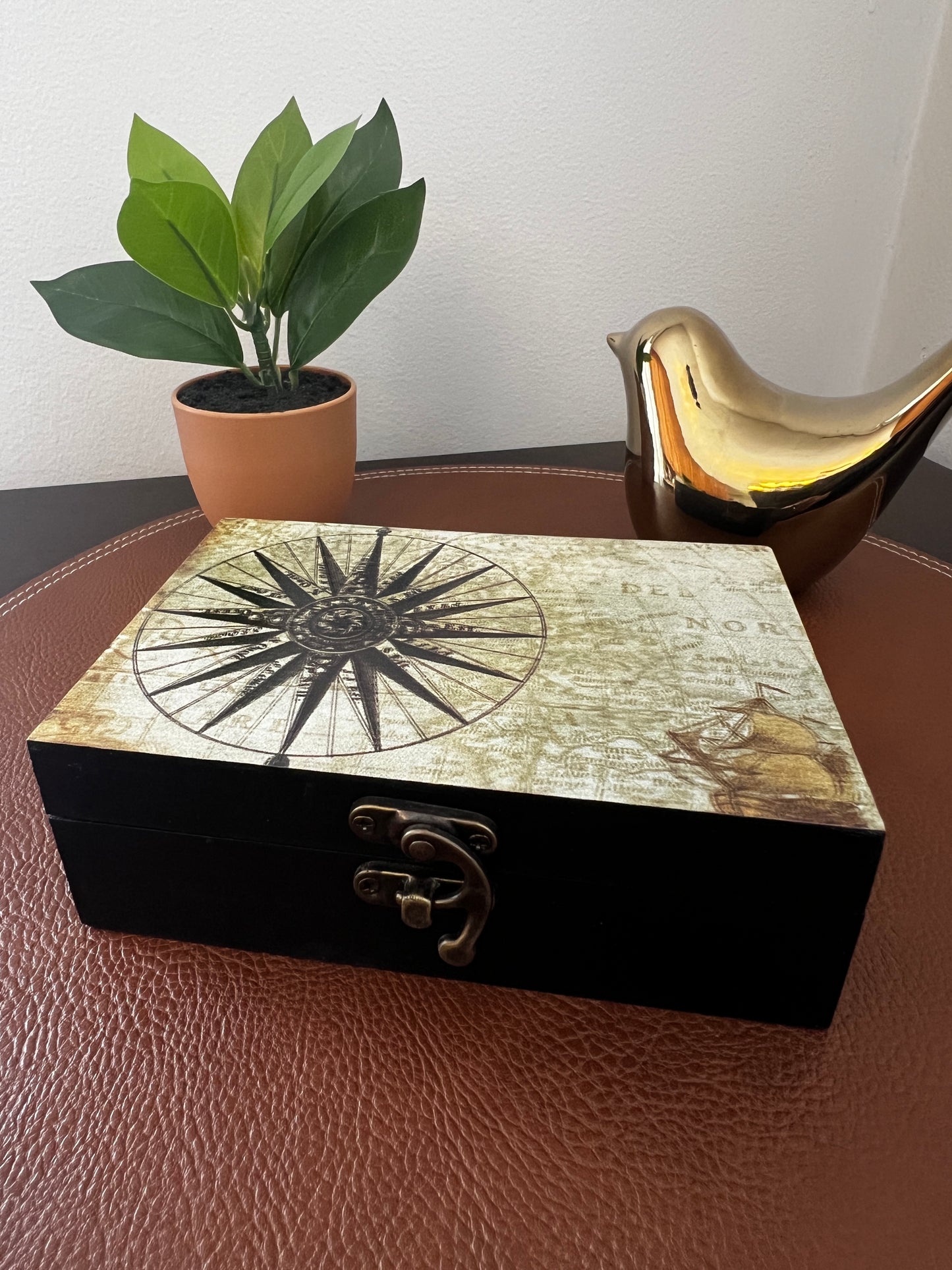 Custom Memory Box- Vintage Compass