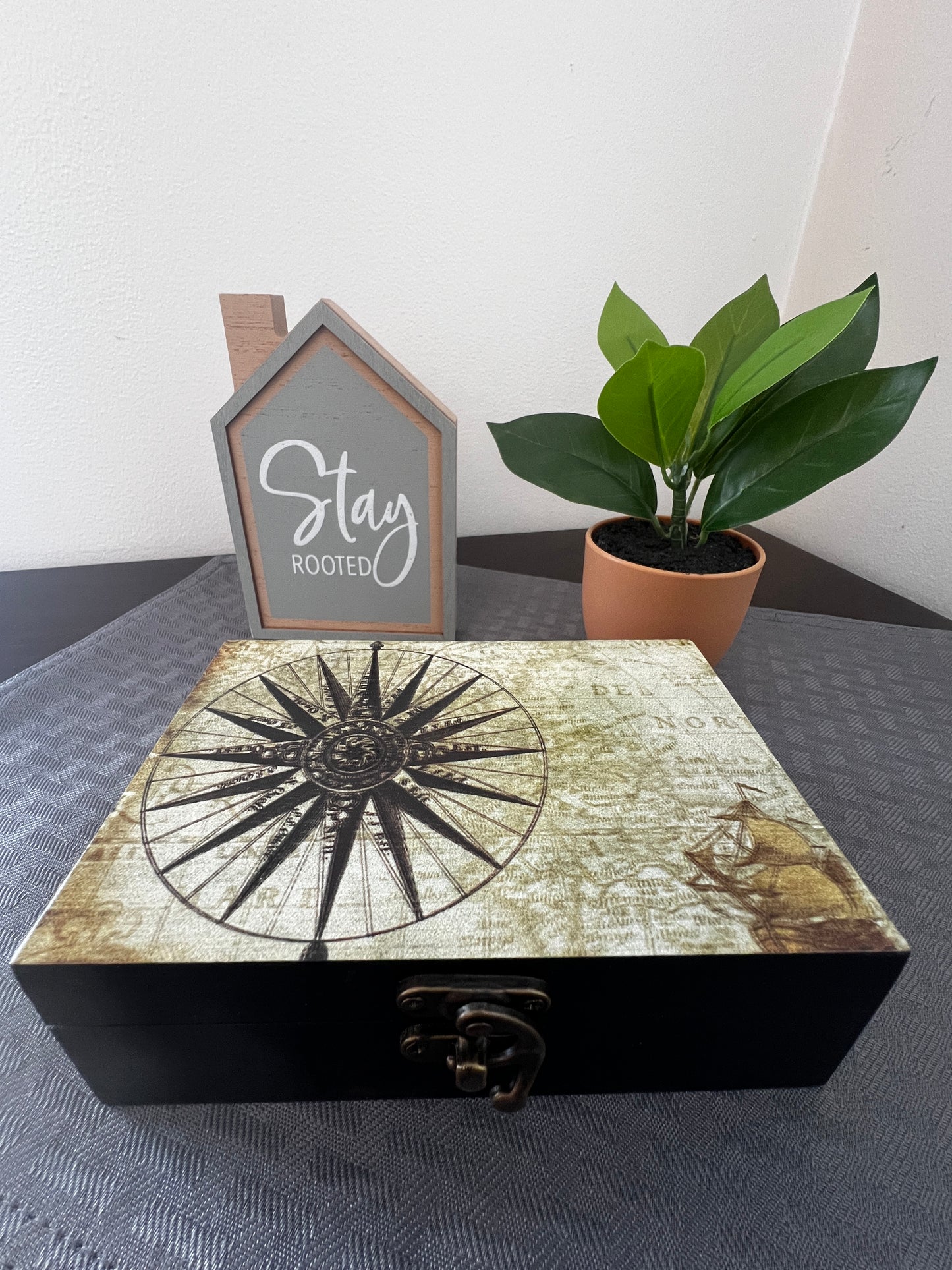 Custom Memory Box- Vintage Compass