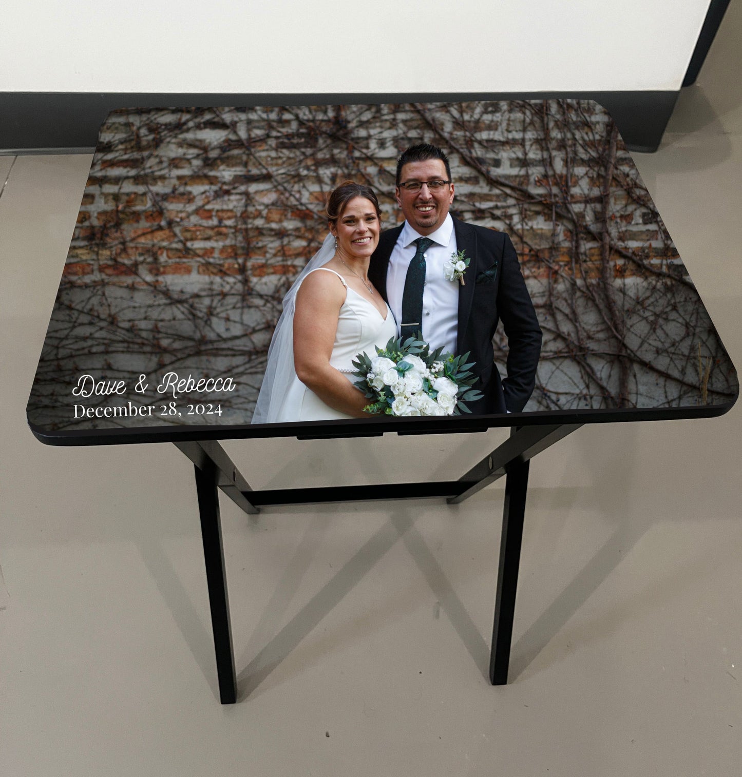I Love You: Folding Tray Table, TV Tray, Perfect Gift For Weddings, Anniversaries, Valentine's Day