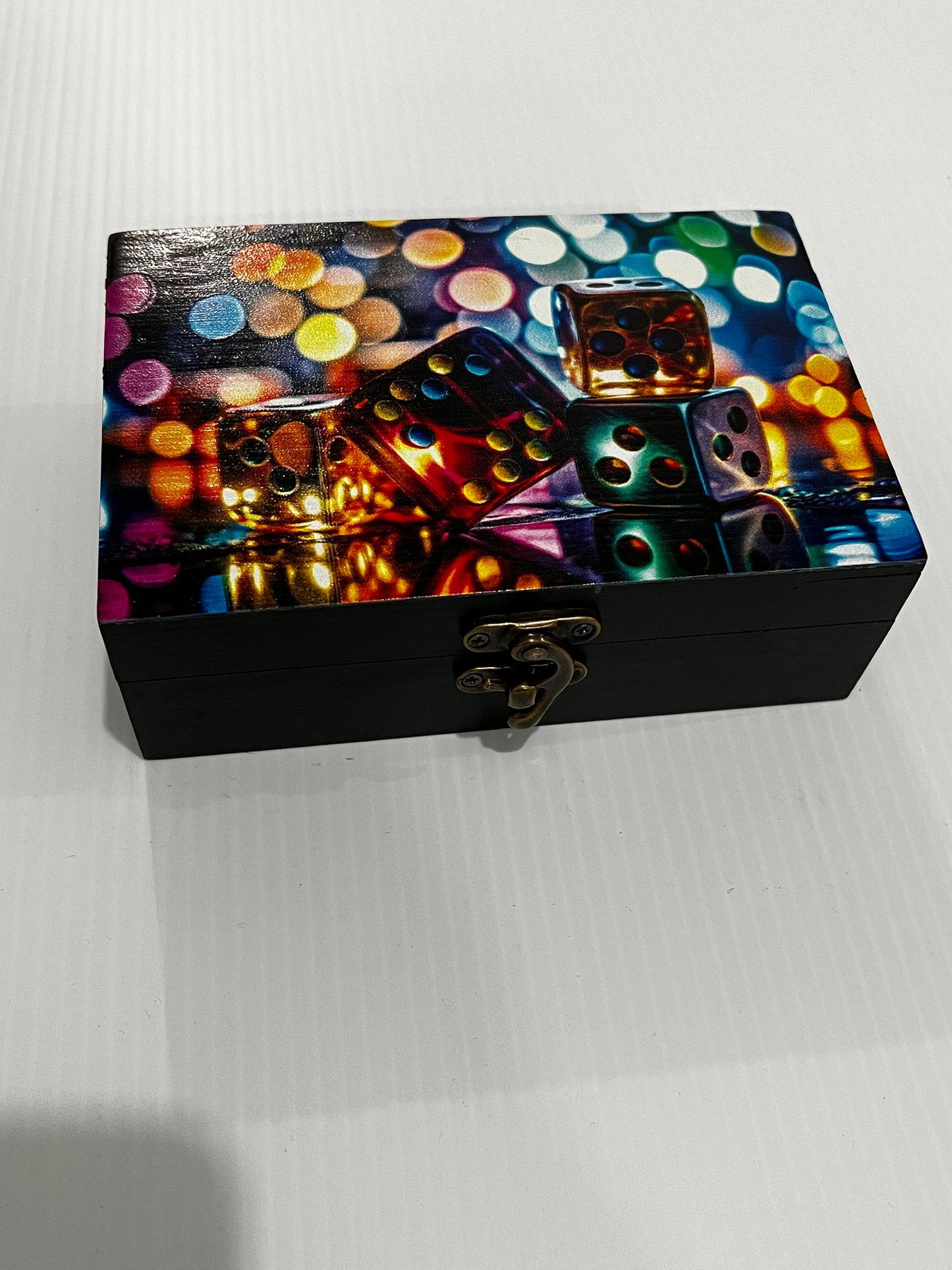 Custom Memory Box- Neon Dice