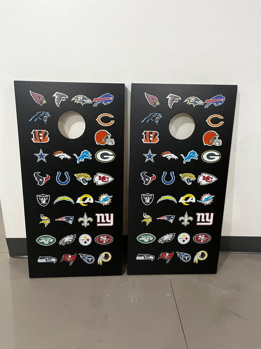 NFL logos theme- 2'-4' Cornhole Boards (Set of 2)