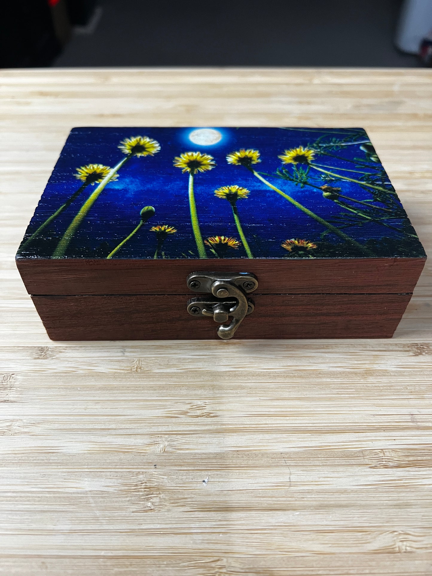 Custom Memory Box- Midnight Dandelions