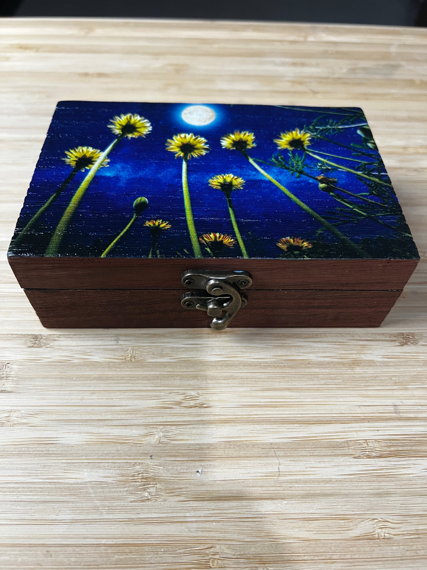 Custom Memory Box- Midnight Dandelions