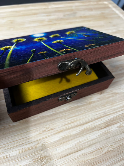 Custom Memory Box- Midnight Dandelions