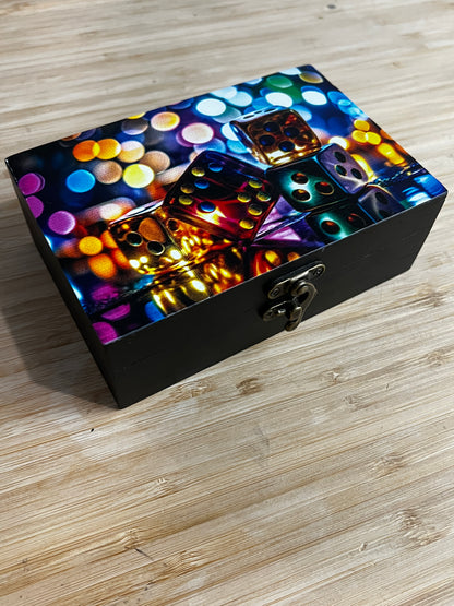 Custom Memory Box- Neon Dice