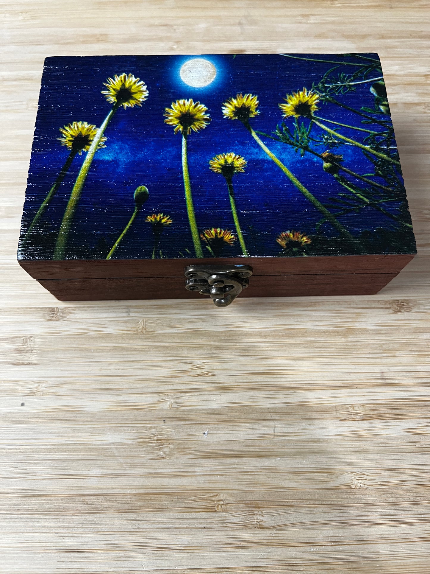 Custom Memory Box- Midnight Dandelions