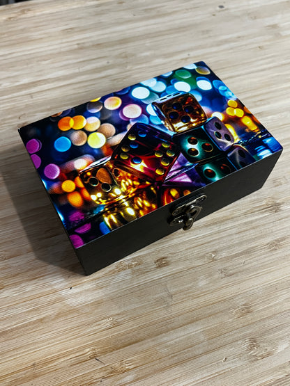 Custom Memory Box- Neon Dice