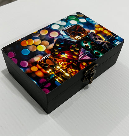 Custom Memory Box- Neon Dice