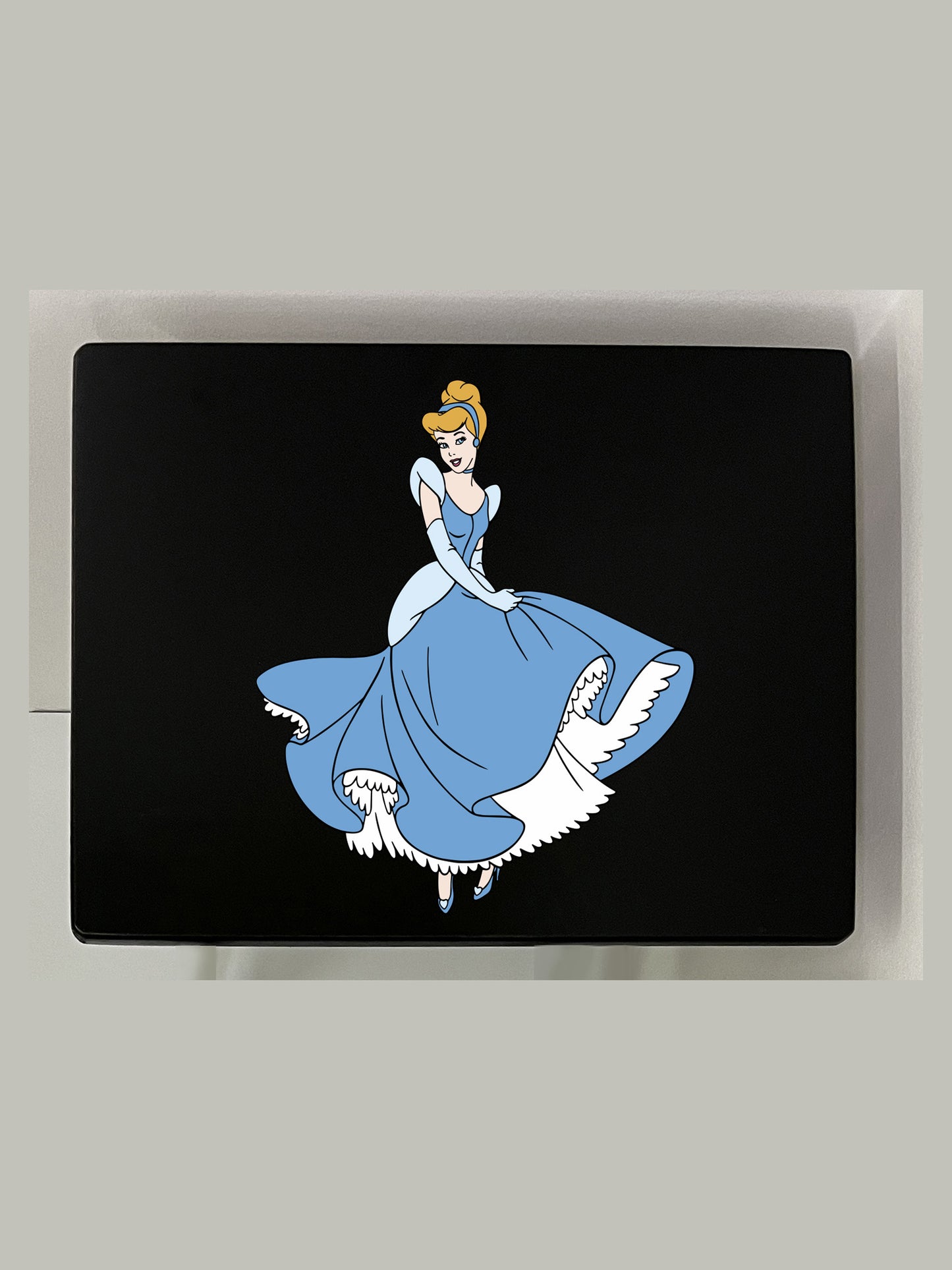 Cinderella 2: Folding Tray Table, Classic Foldable TV Tray - Black with Custom Design