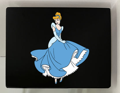 Cinderella 2: Folding Tray Table, Classic Foldable TV Tray - Black with Custom Design