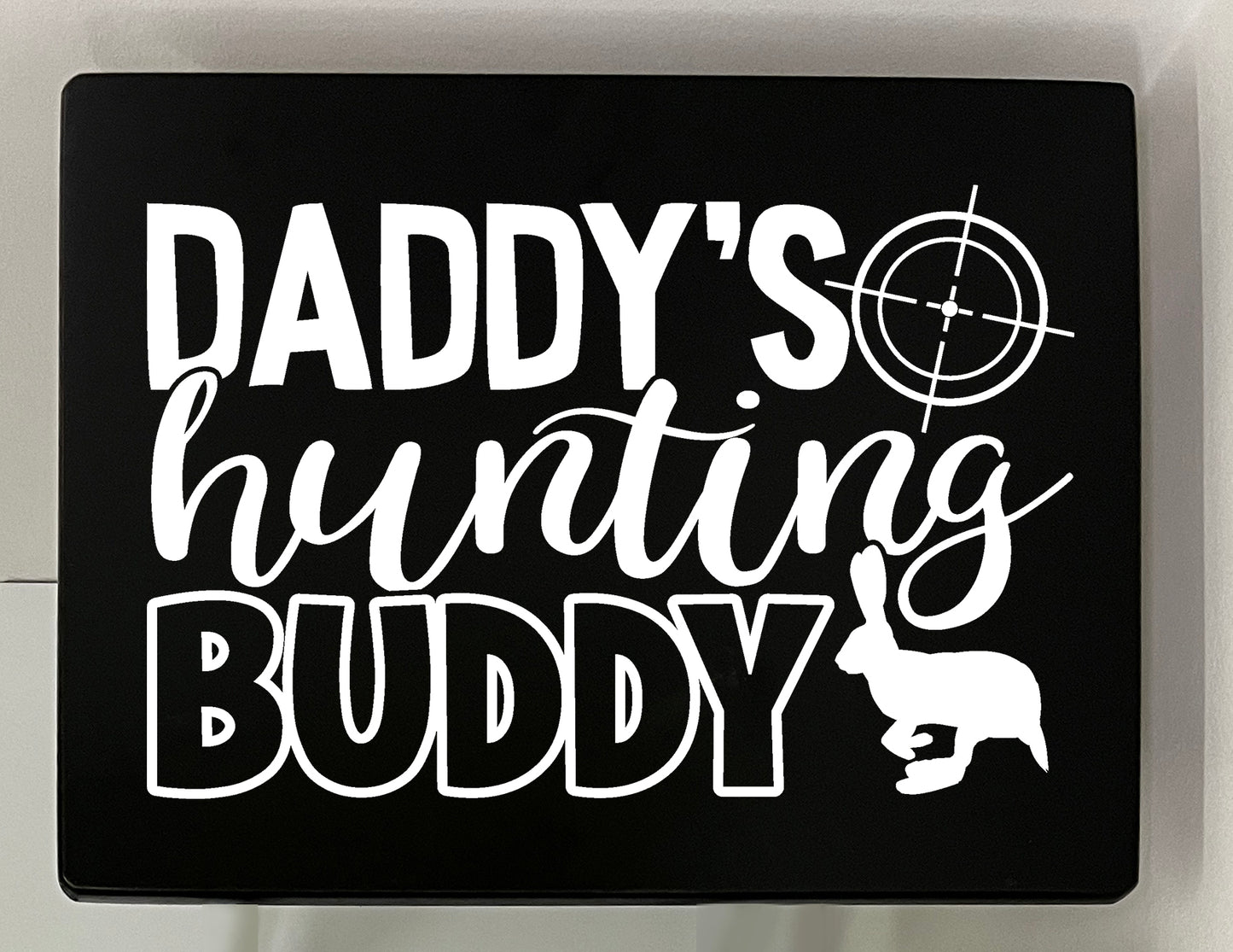 Dads Buddy: Folding Tray Table, Classic Foldable TV Tray - Black with Custom Design