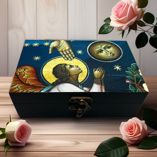 Custom Hand-to-God Prayer Box with accessories