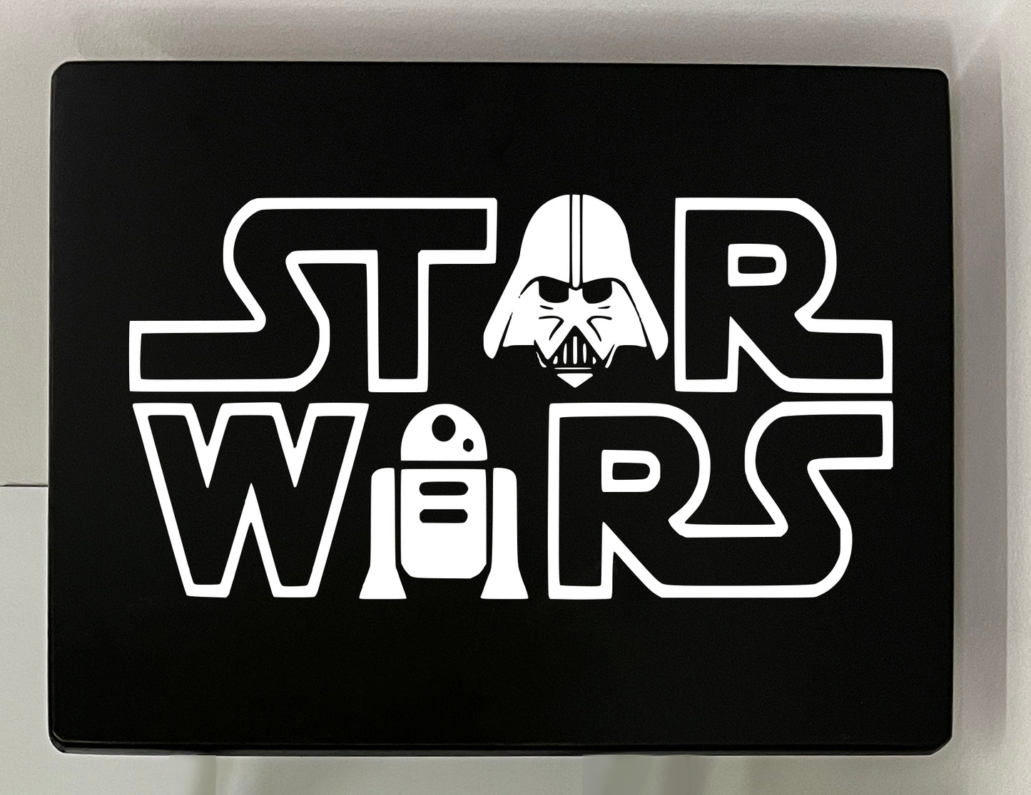 STARWARS 1: Folding Tray Table, Classic Foldable TV Tray - Black with Custom Design