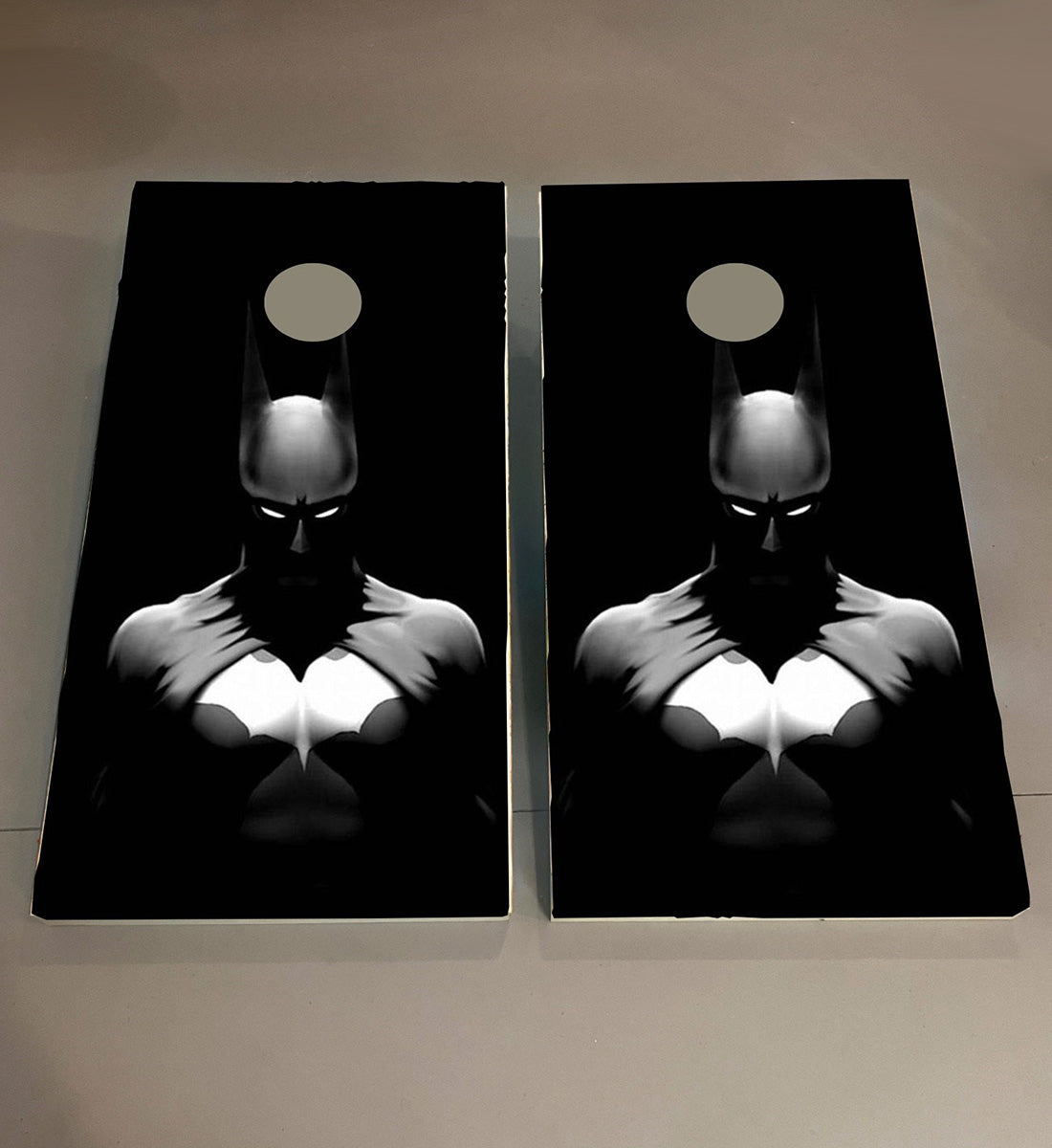 Batman Dark Theme: Cornhole Boards, 2'-4' Solid Wood (Set of 2)