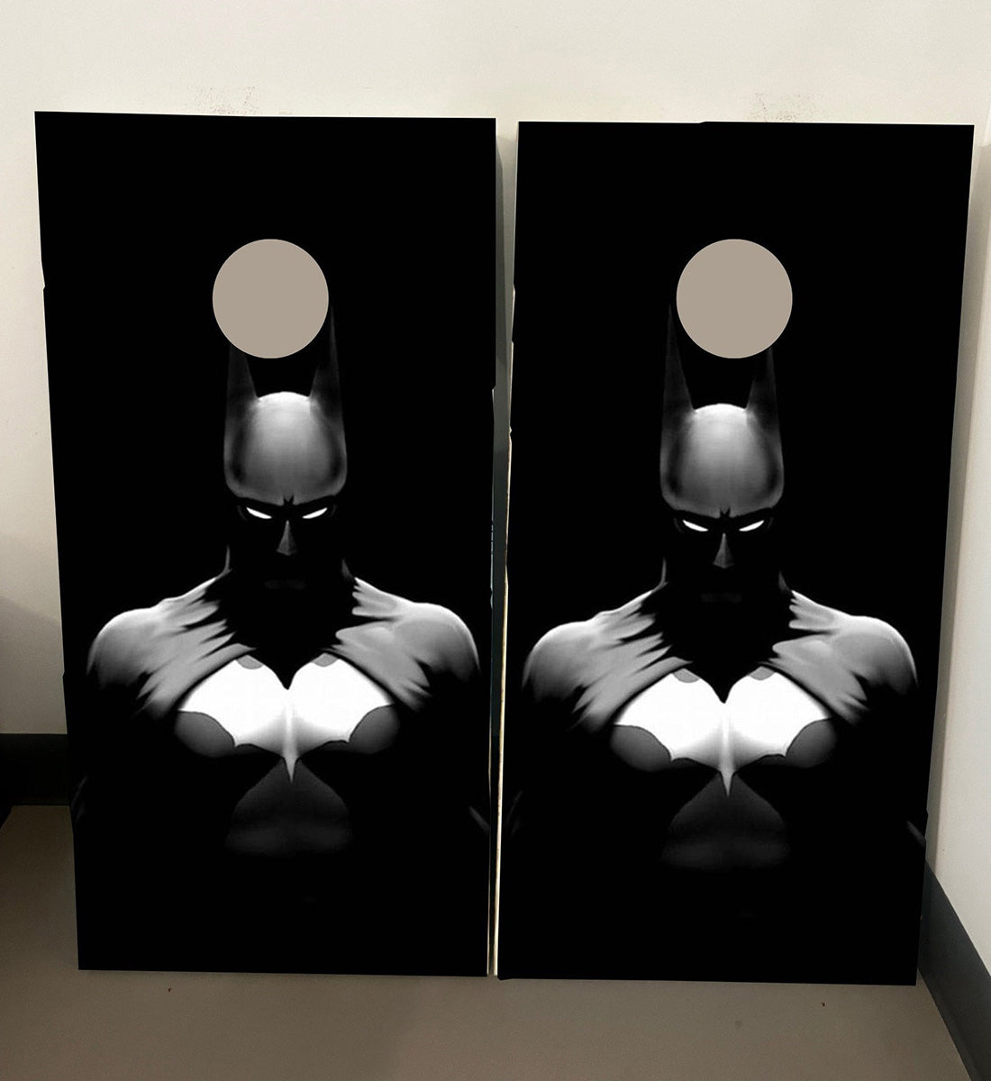 Batman Dark Theme: Cornhole Boards, 2'-4' Solid Wood (Set of 2)