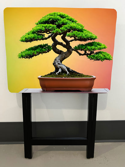 Bonsai Tree: Folding Tray Table, Classic Foldable TV Tray, Pick 1 of 4 Styles - Black with Custom Design