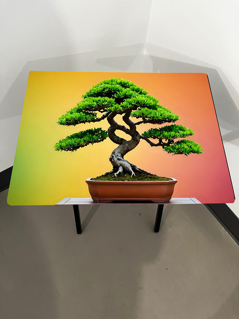 Bonsai Tree - Pick 1 of 4 Styles: Folding Tray Table, Classic Foldable TV Tray - Black with Custom Design